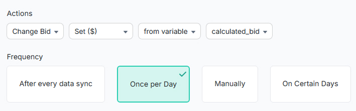 Using a custom property variable as a recipe action