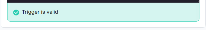 Example of a valid segment trigger